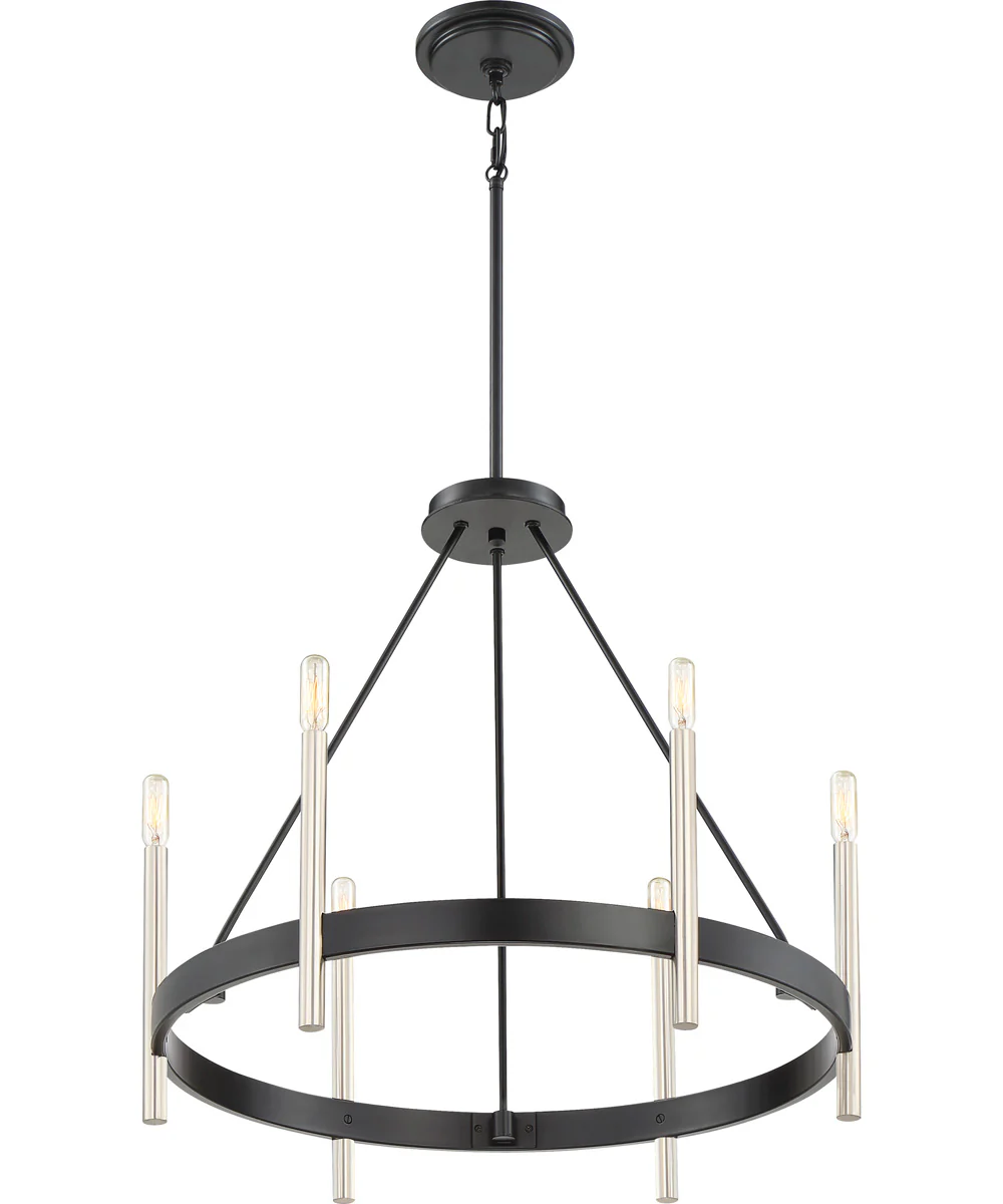 Anthem 6-light Chandelier Mystic Black - Image 4