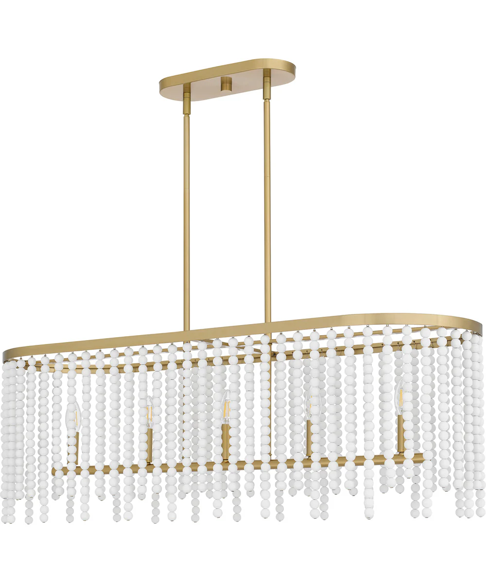 Apelle Medium 5-light Island Light Aged Brass - Image 2
