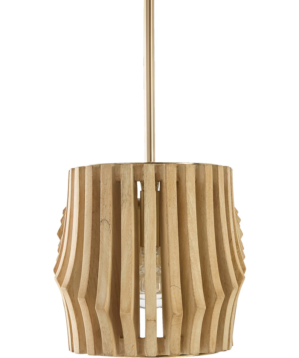 Archer 6-Light-Linear Chandelier Blonde Wood and Matte Brass - Image 3