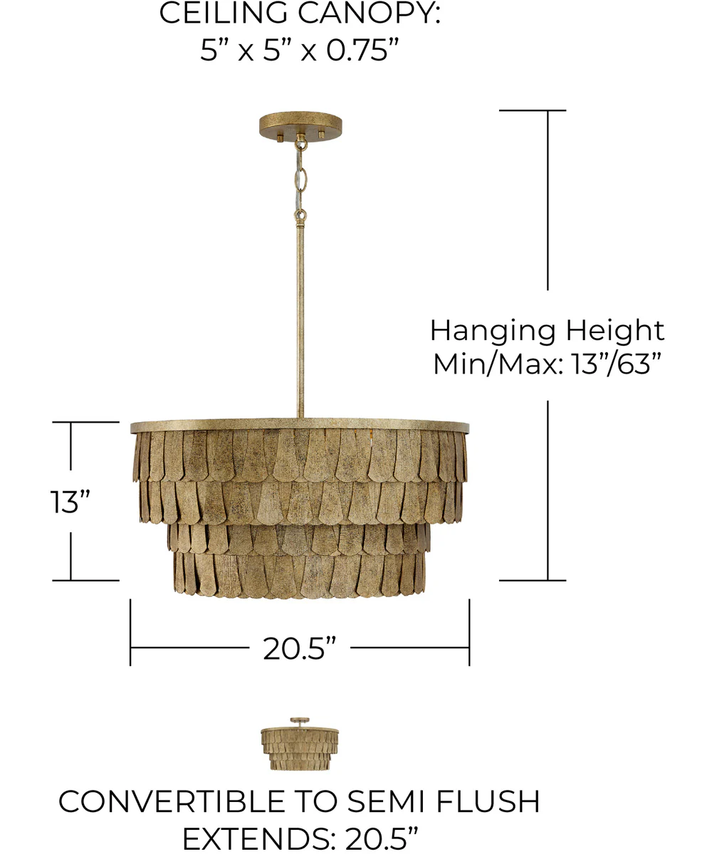 Arden 4-Light Pendant Ancestral Gold - Image 9