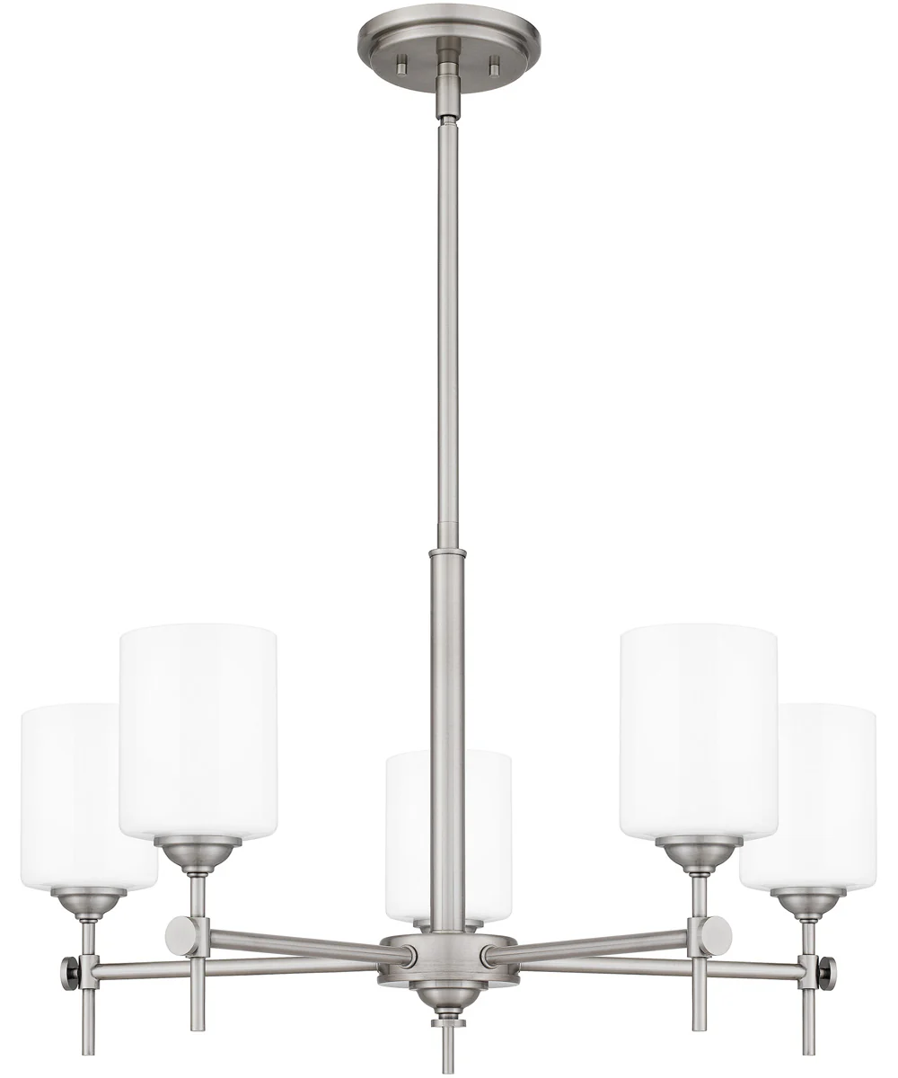Aria 5-light Chandelier Antique Polished Nickel - Image 2