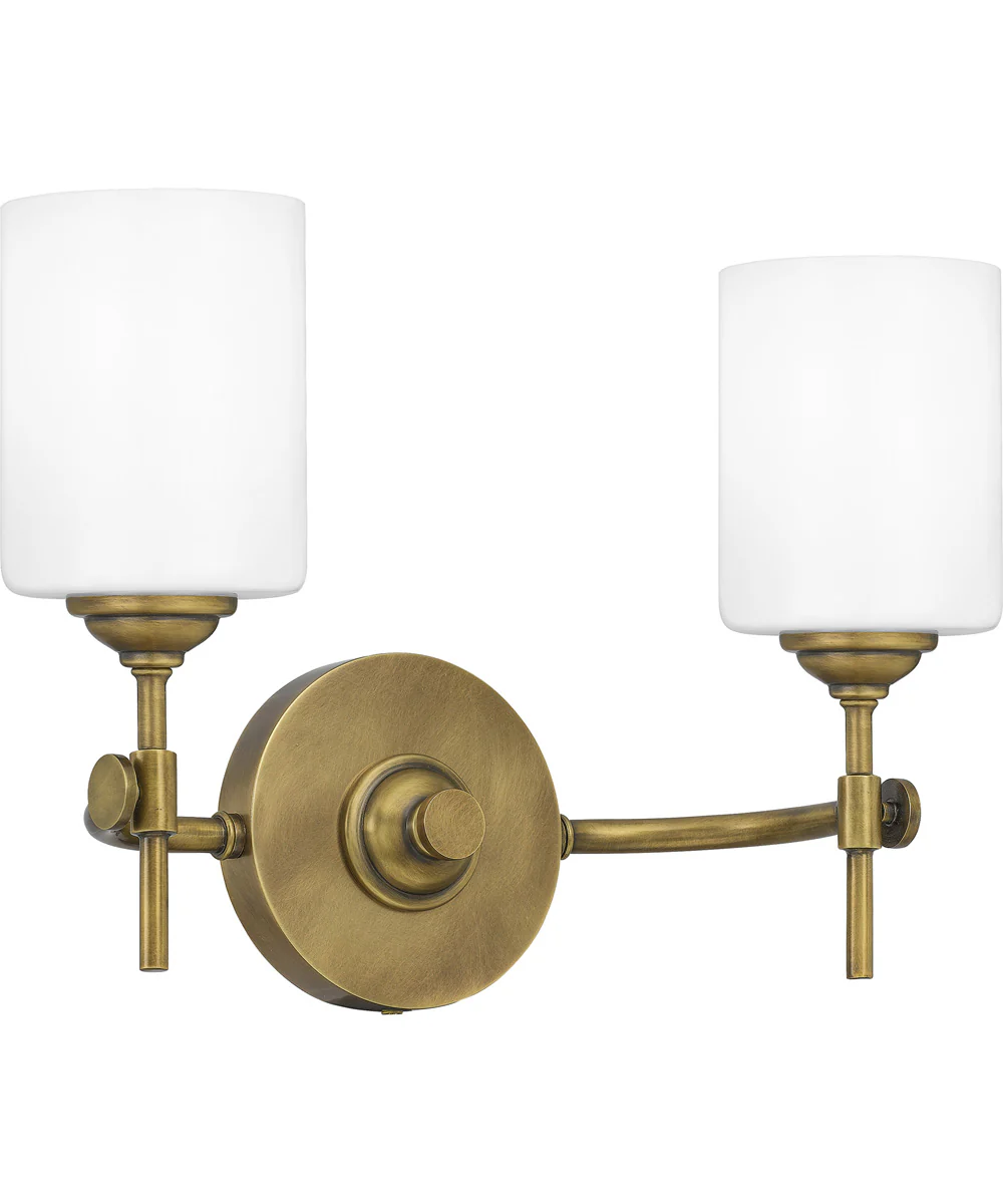 Aria Medium 2-light Bath Light Weathered Brass - Image 4