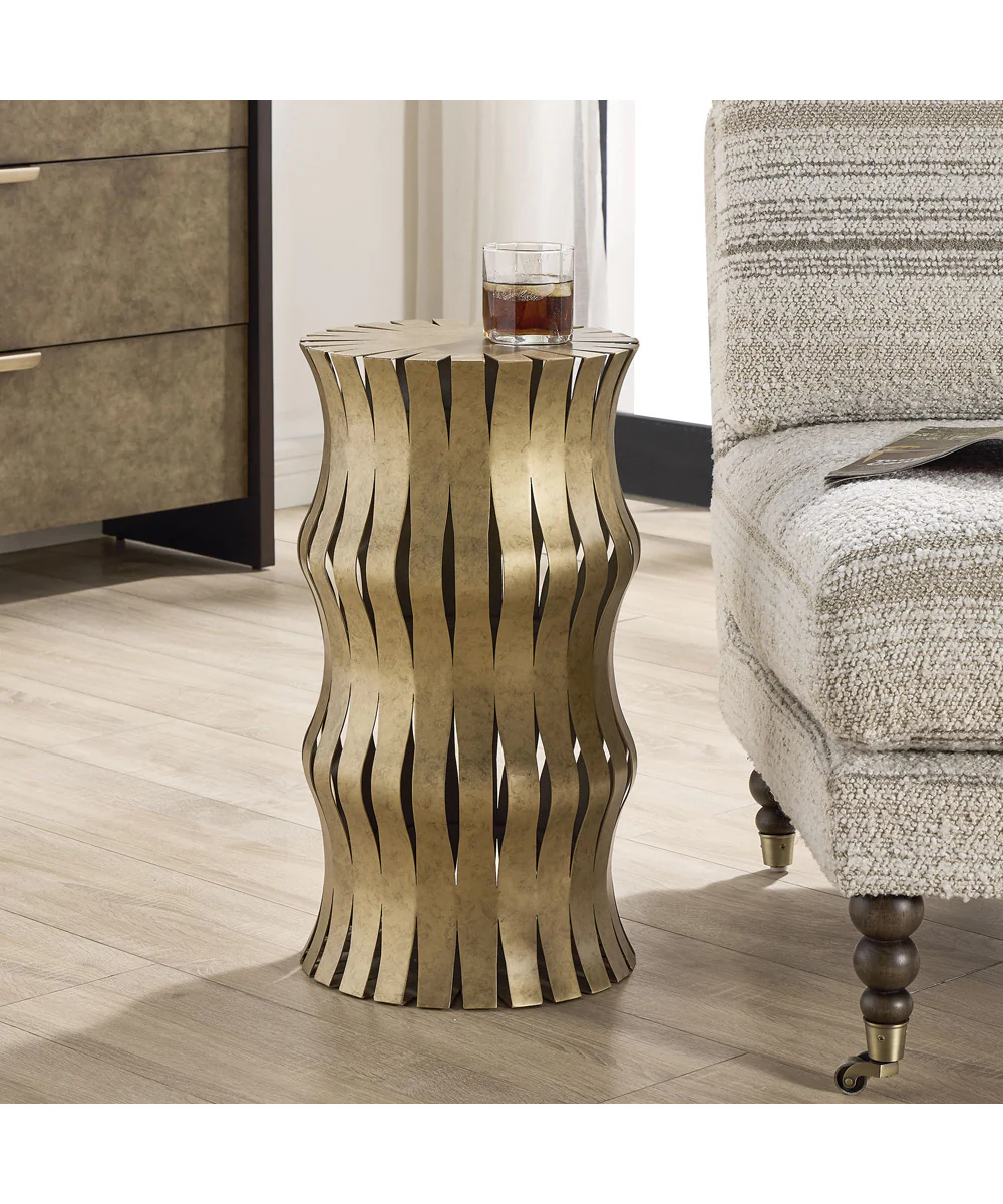 Arida Aged Gold Accent Table - Image 2