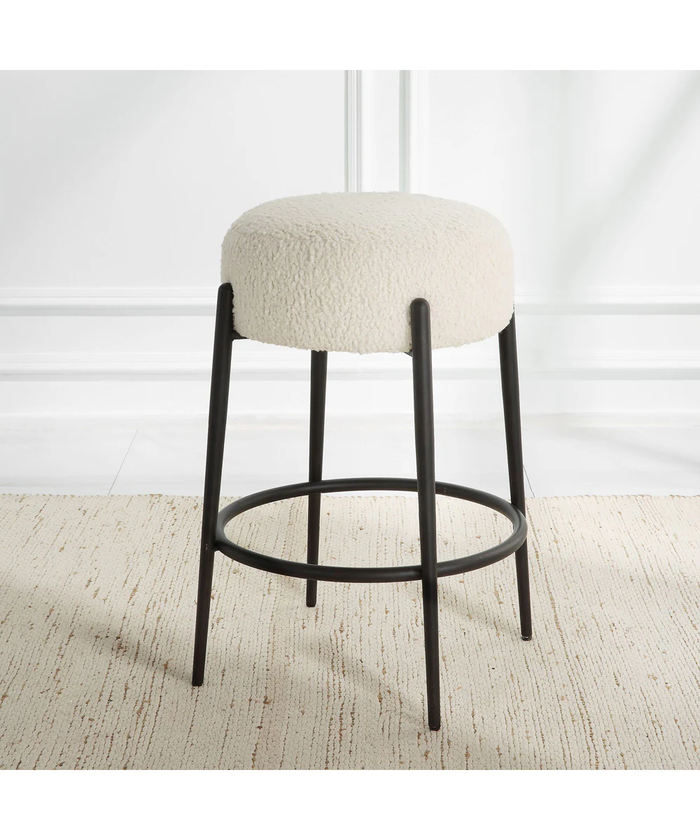 Arles Plush Counter Stool - Image 5
