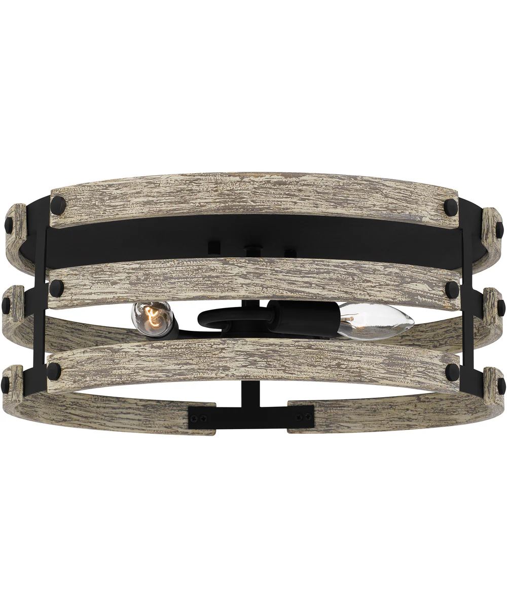 Ashburn 3-light Flush Mount Earth Black - Image 2