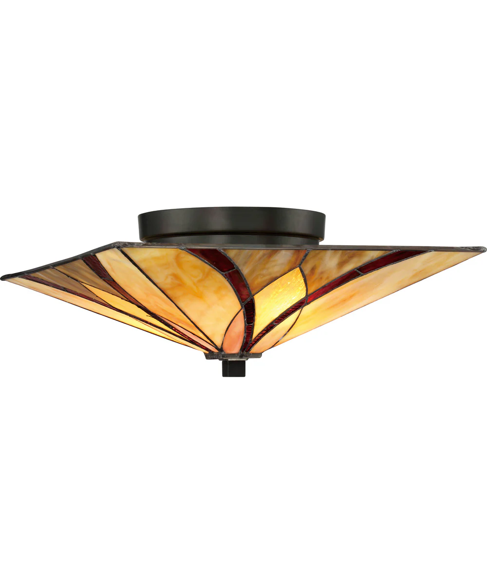 Asheville Medium 2-light Flush Mount Valiant Bronze