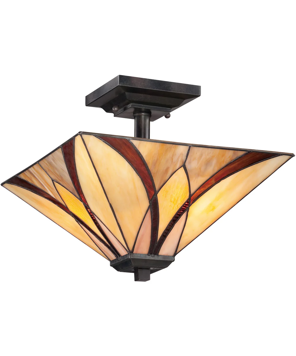 Asheville Medium 2-light Semi Flush Mount Valiant Bronze - Image 2