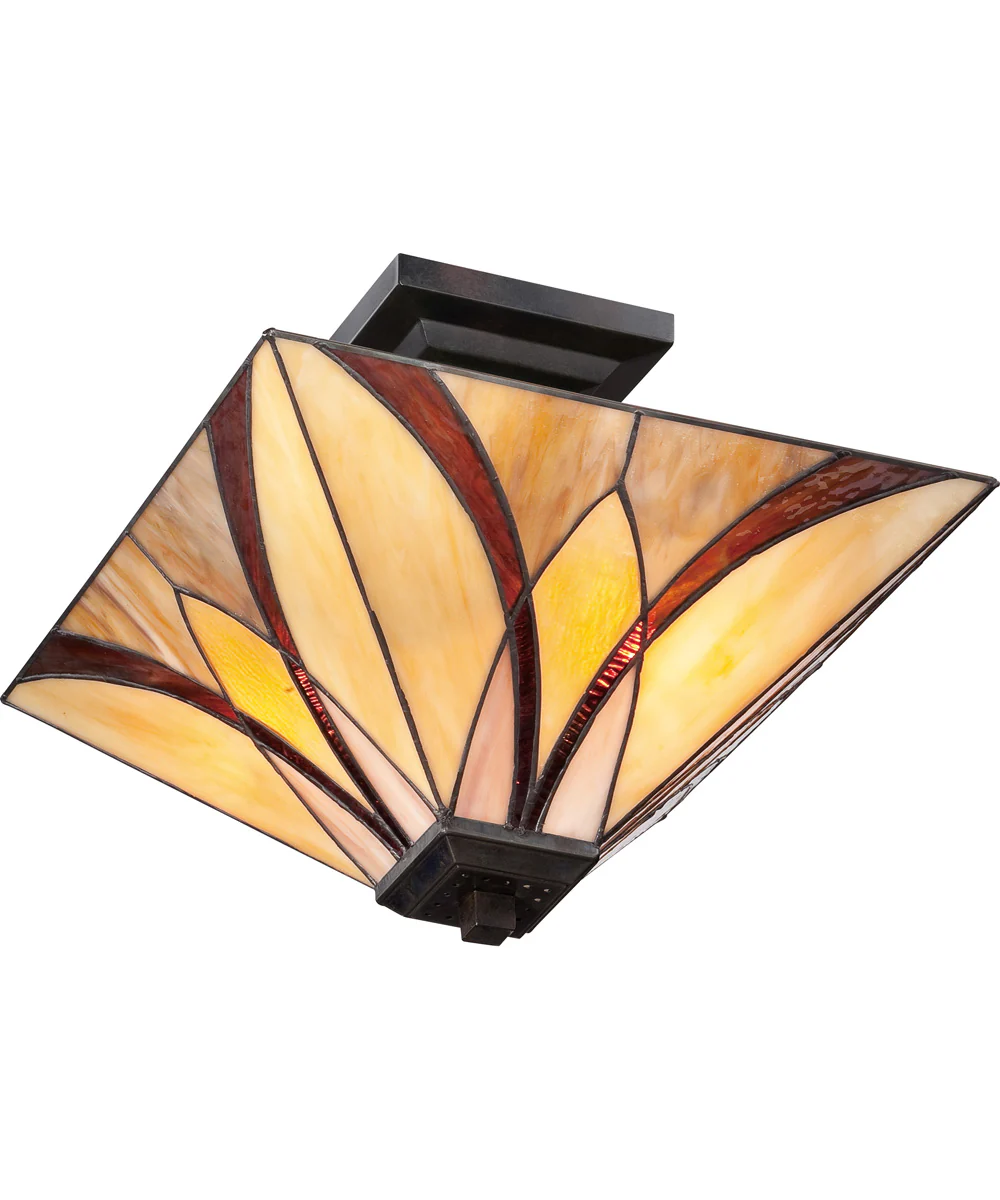 Asheville Medium 2-light Semi Flush Mount Valiant Bronze - Image 6