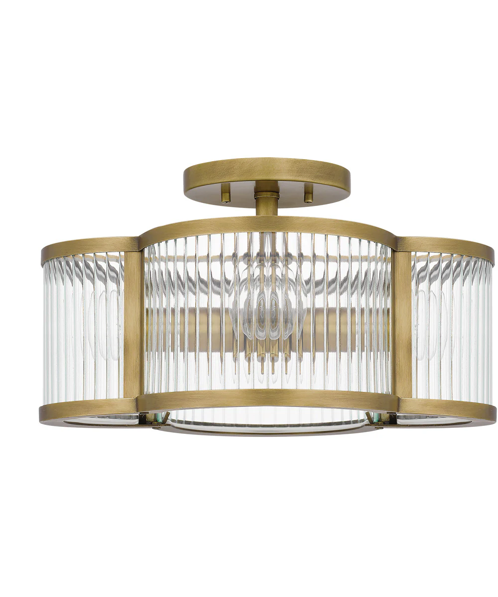 Aster 4-light Semi Flush Mount Weathered Brass - Image 3
