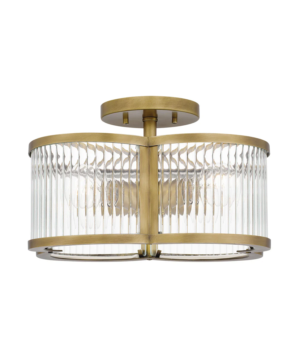 Aster 4-light Semi Flush Mount Weathered Brass - Image 4