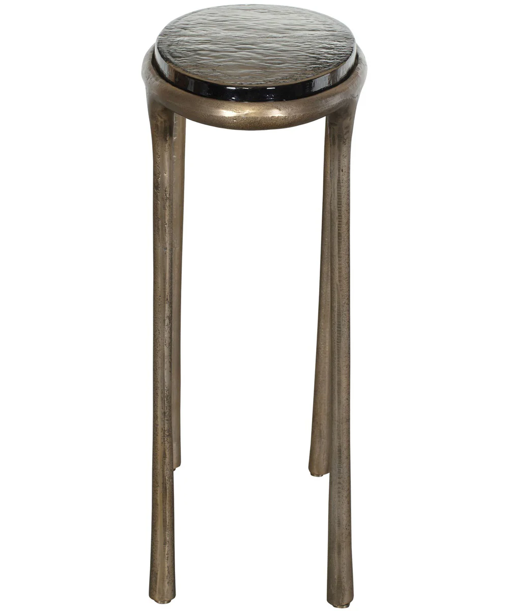 Ata Oval Brass Accent Table - Image 3