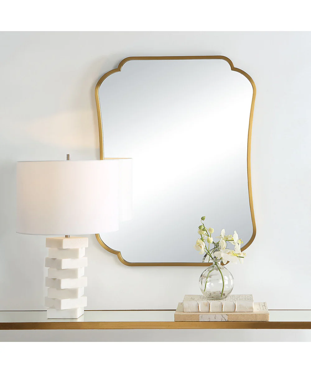 Athena Brushed Brass Mirror - Image 6