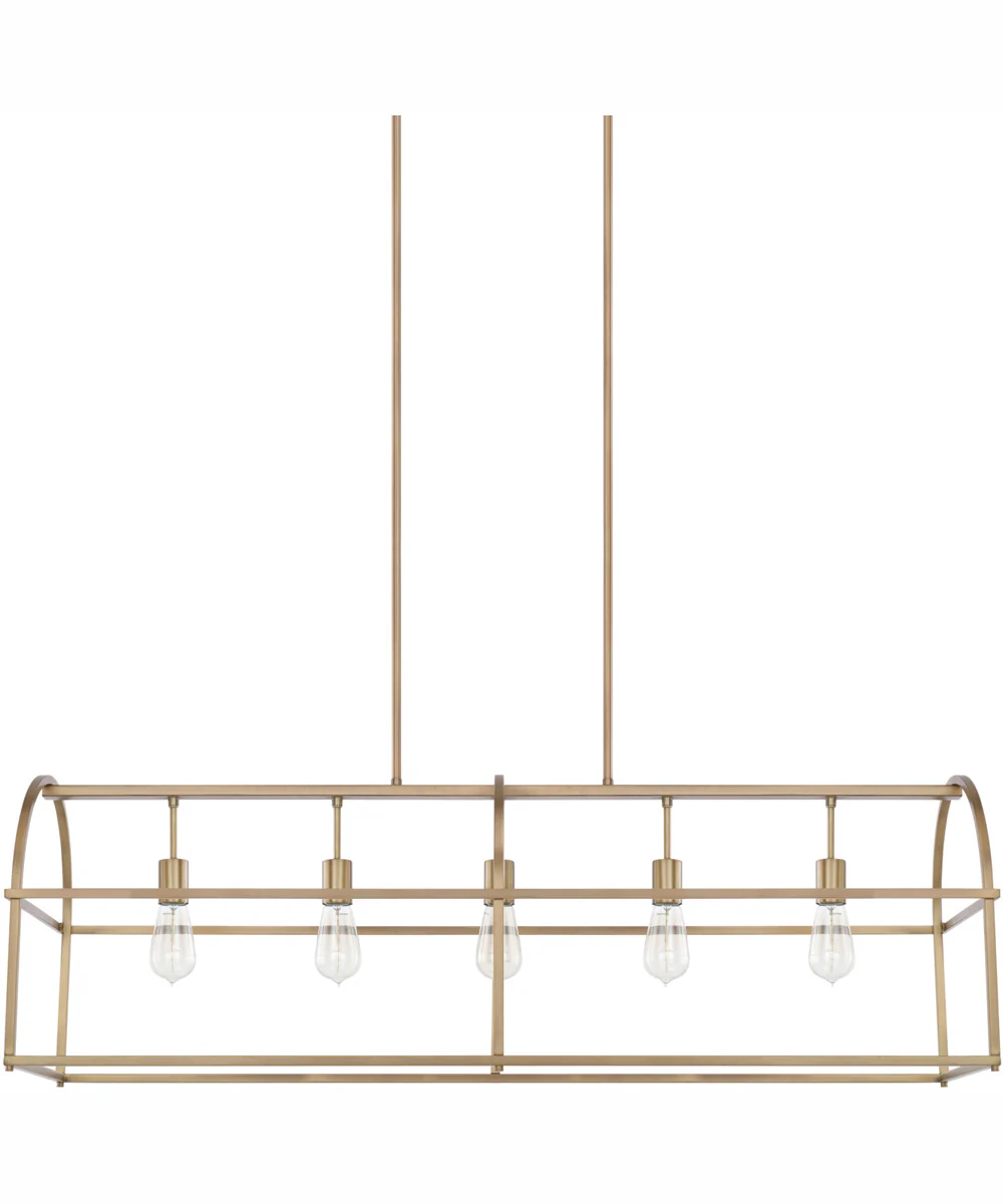 Aubrey 5-Light Island Aged Brass