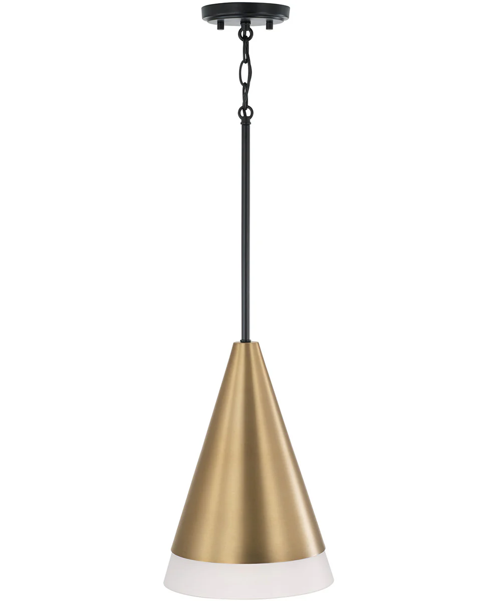 Avant 1-Light Pendant Aged Brass and Black - Image 7