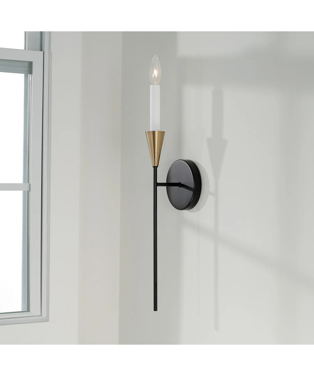 Avant 1-Light Sconce Aged Brass and Black - Image 2