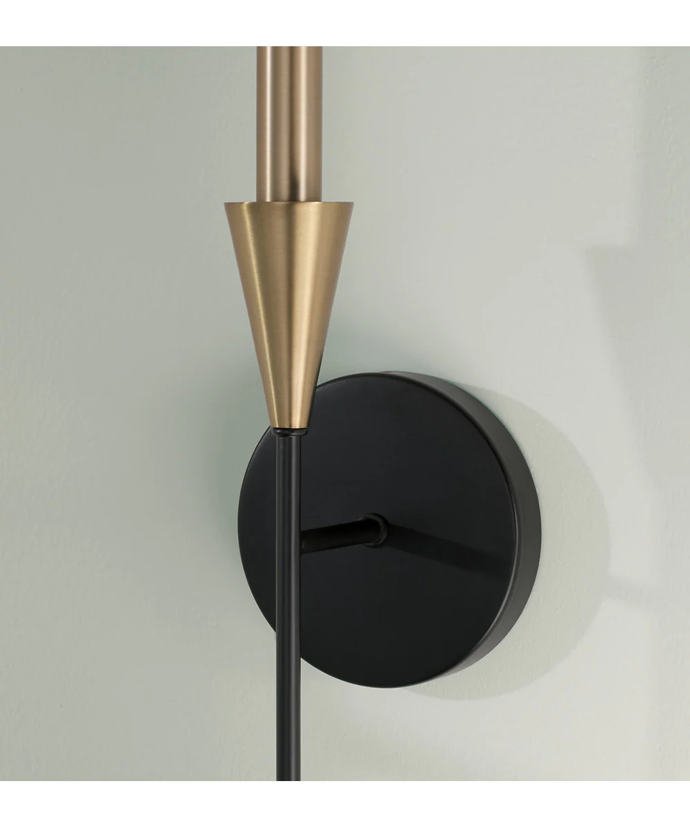 Avant 1-Light Sconce Aged Brass and Black - Image 3