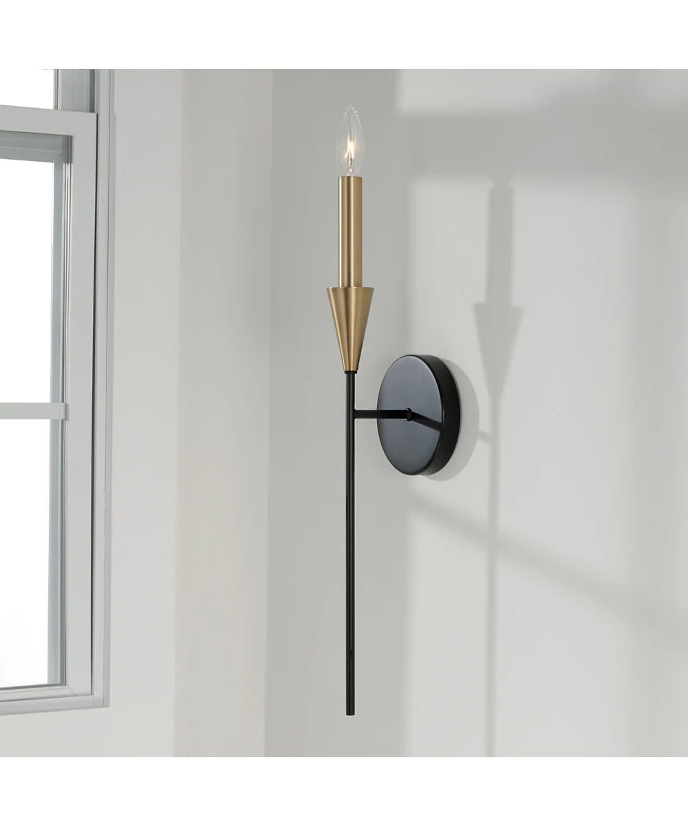 Avant 1-Light Sconce Aged Brass and Black - Image 5