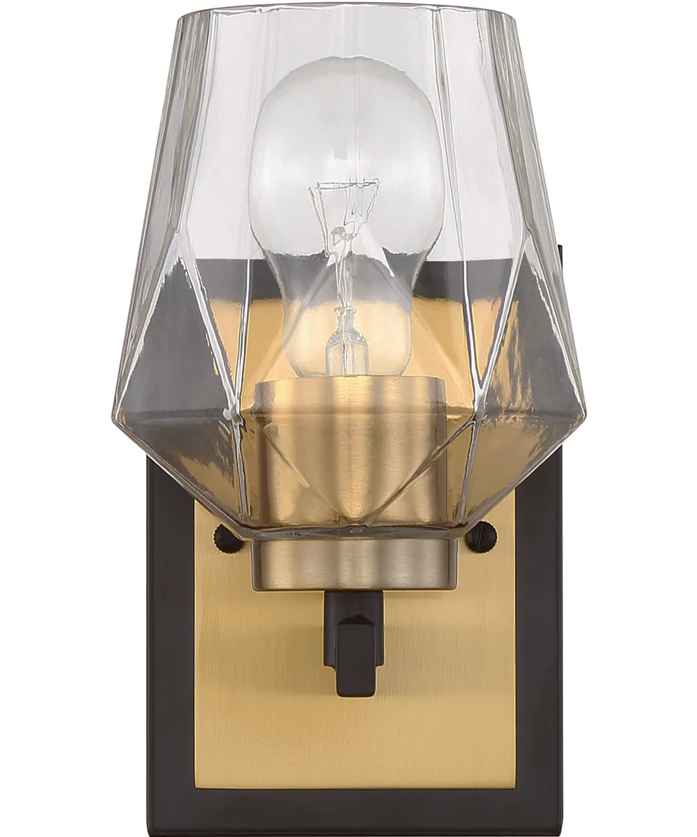Avante Grand 1-Light Wall Sconce Flat Black/Satin Brass - Image 3