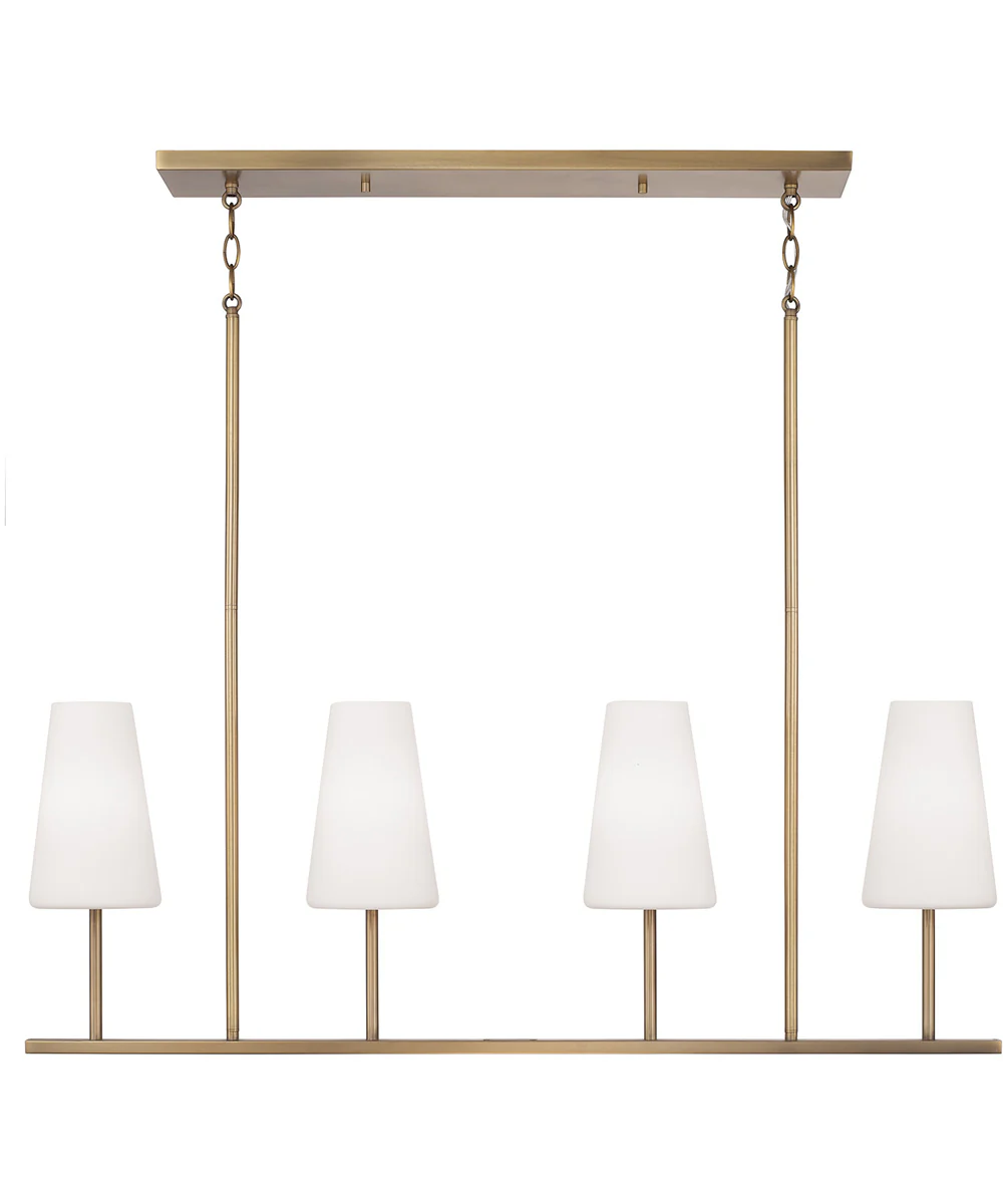 Averitt 4-Light Island Aged Brass