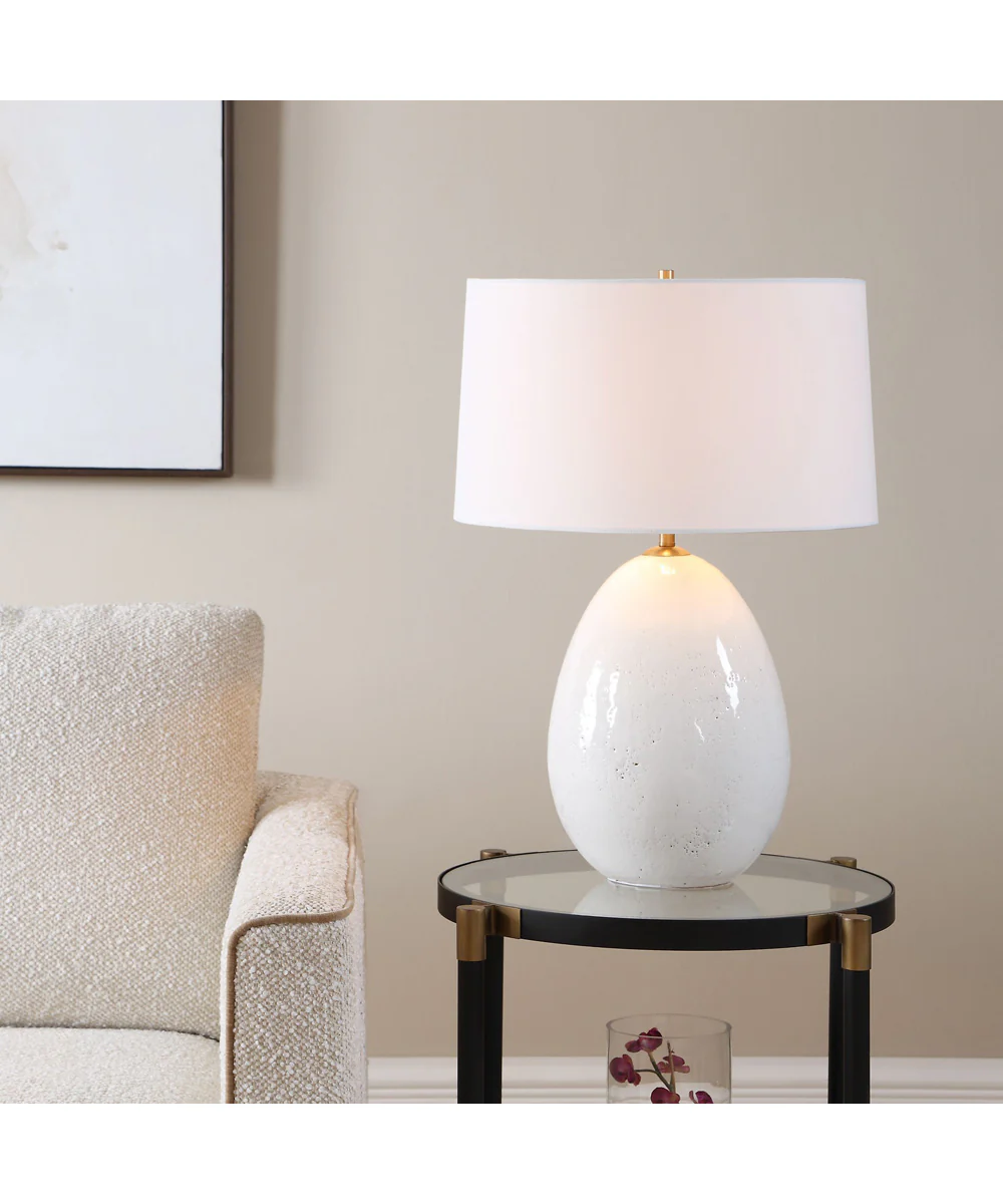 Avery White Glaze Table Lamp - Image 2