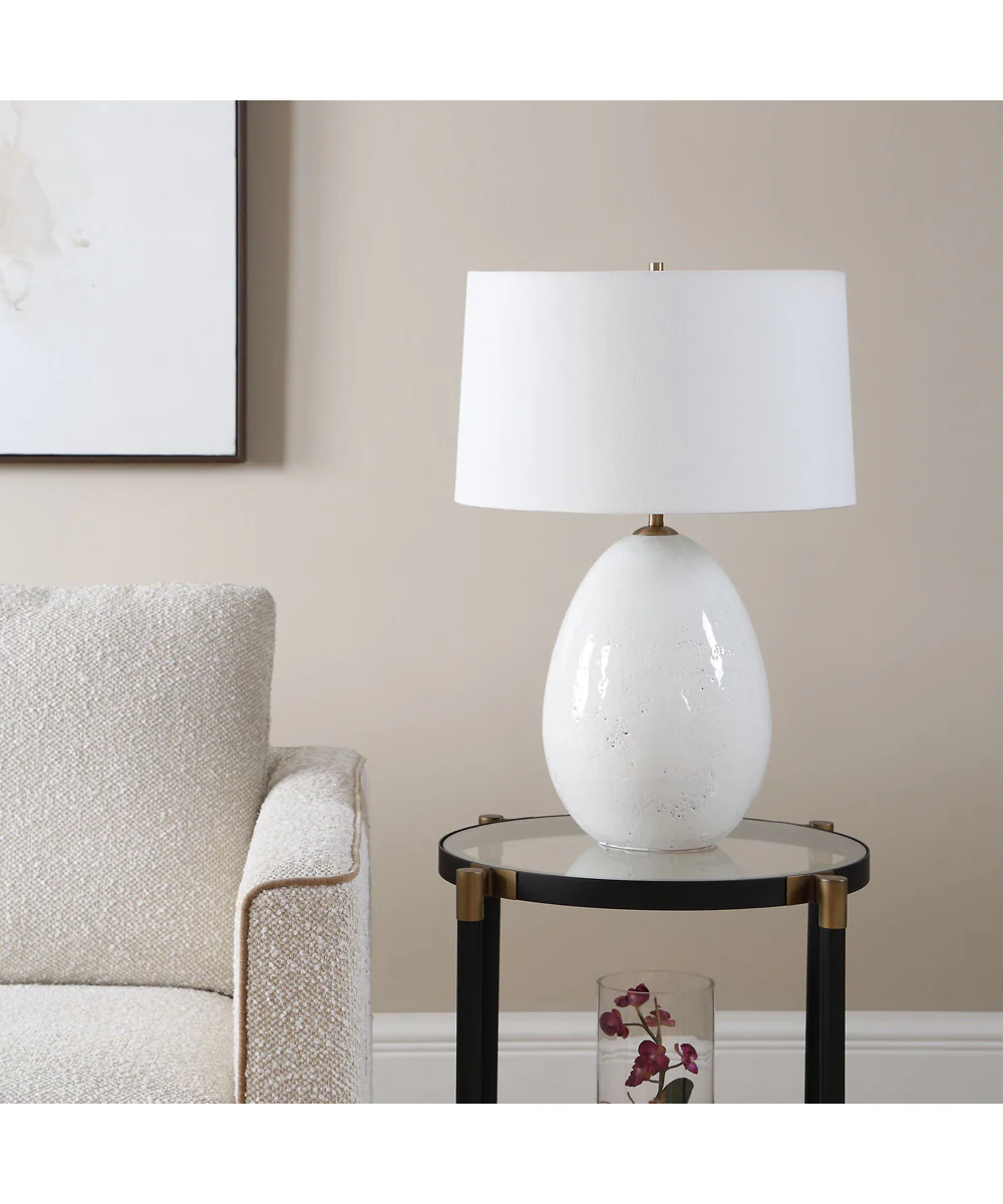 Avery White Glaze Table Lamp - Image 3