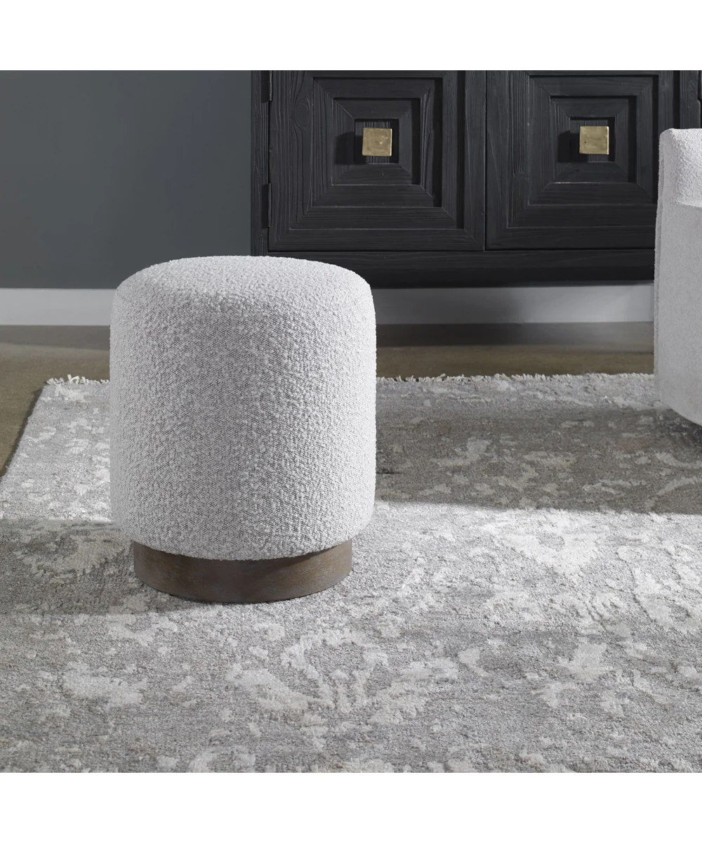 Avila Light Gray Ottoman - Image 2