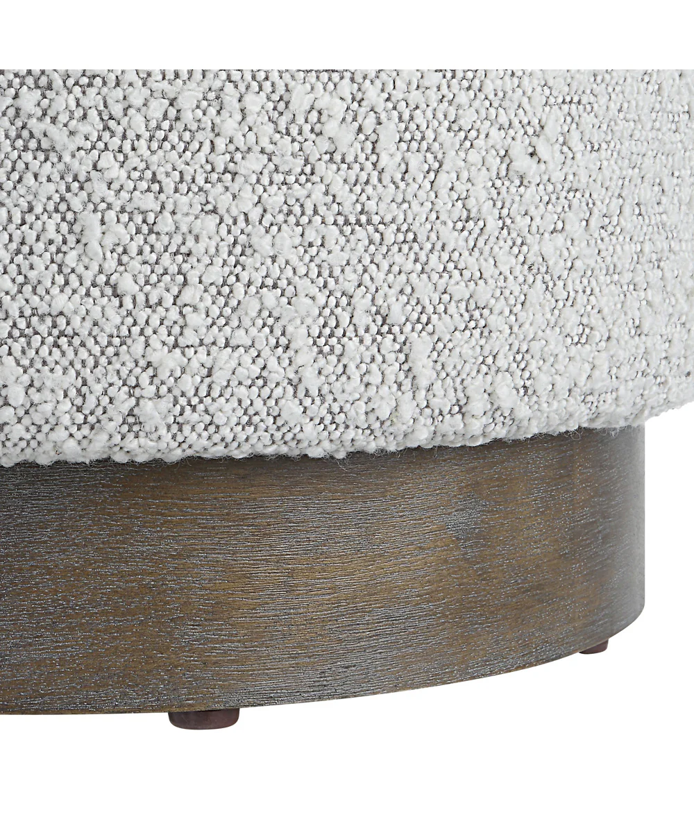 Avila Light Gray Ottoman - Image 4