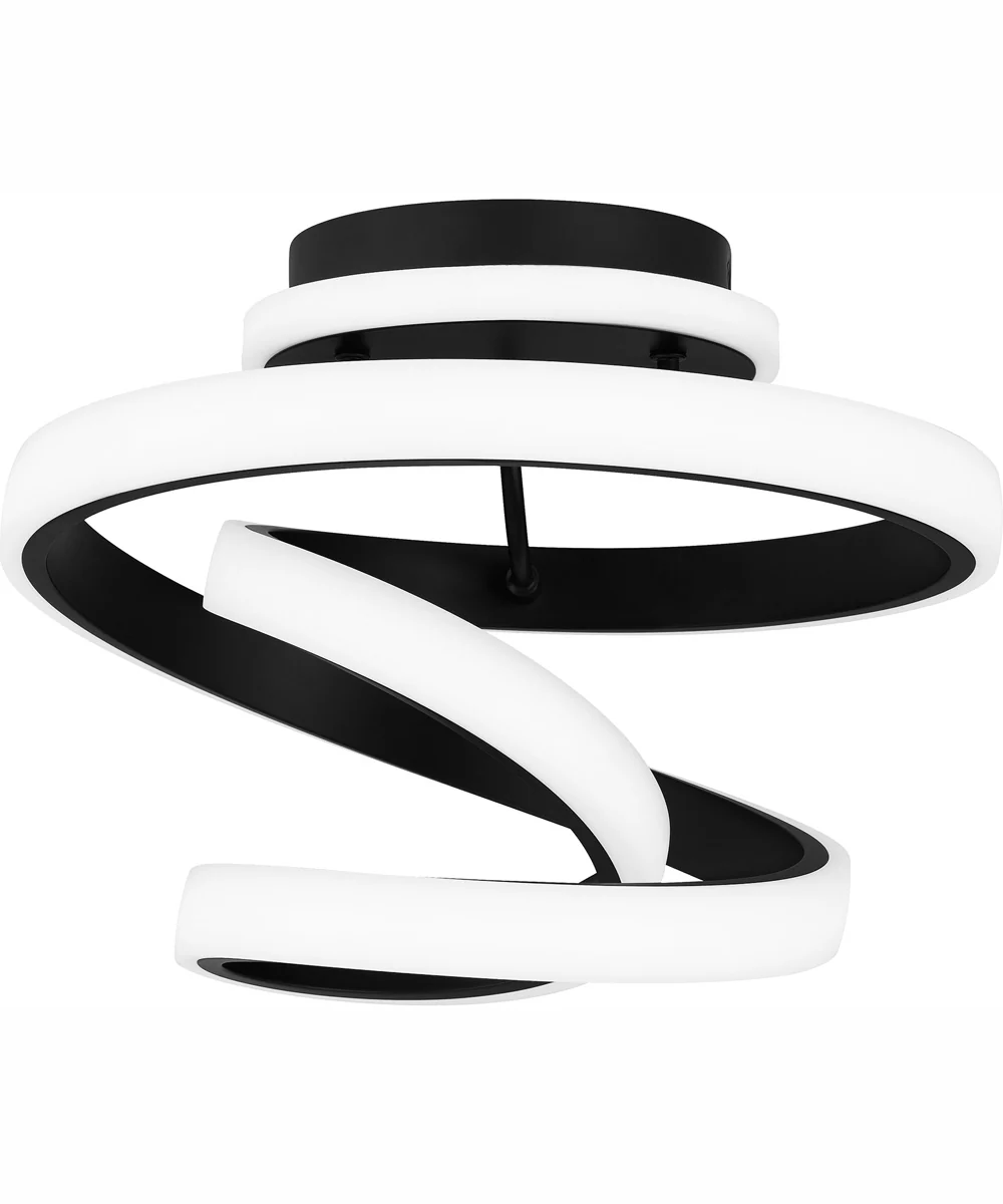 Aviva Medium Semi Flush Mount Matte Black - Image 2
