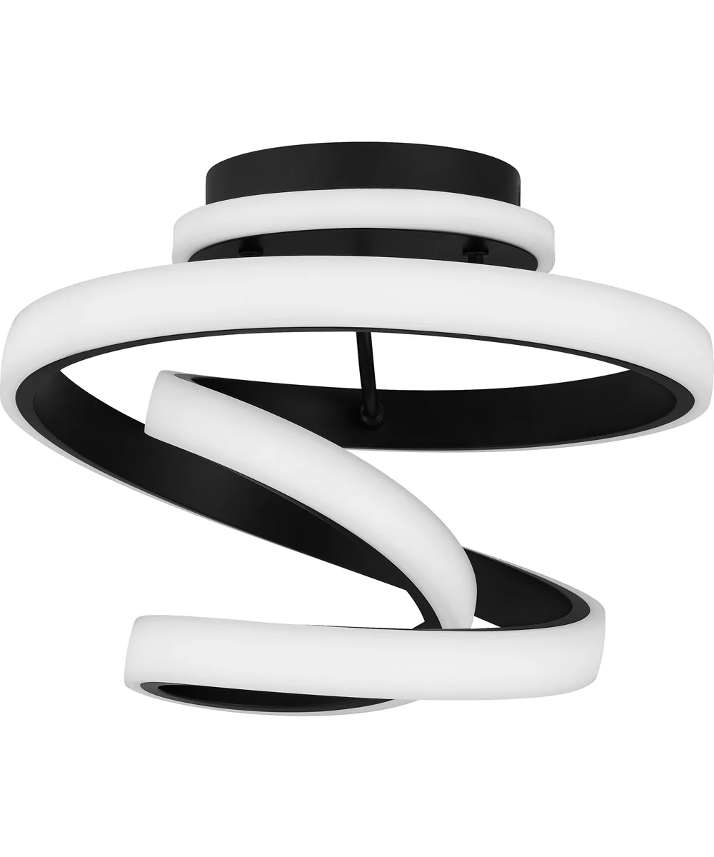 Aviva Medium Semi Flush Mount Matte Black - Image 3