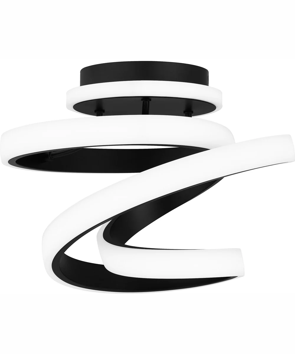 Aviva Medium Semi Flush Mount Matte Black - Image 4