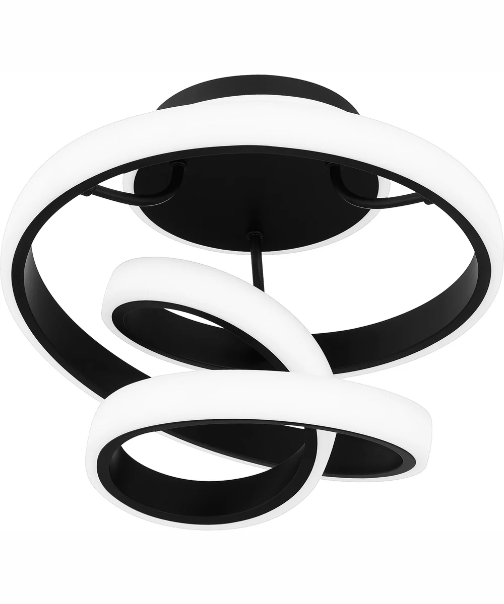 Aviva Medium Semi Flush Mount Matte Black - Image 5