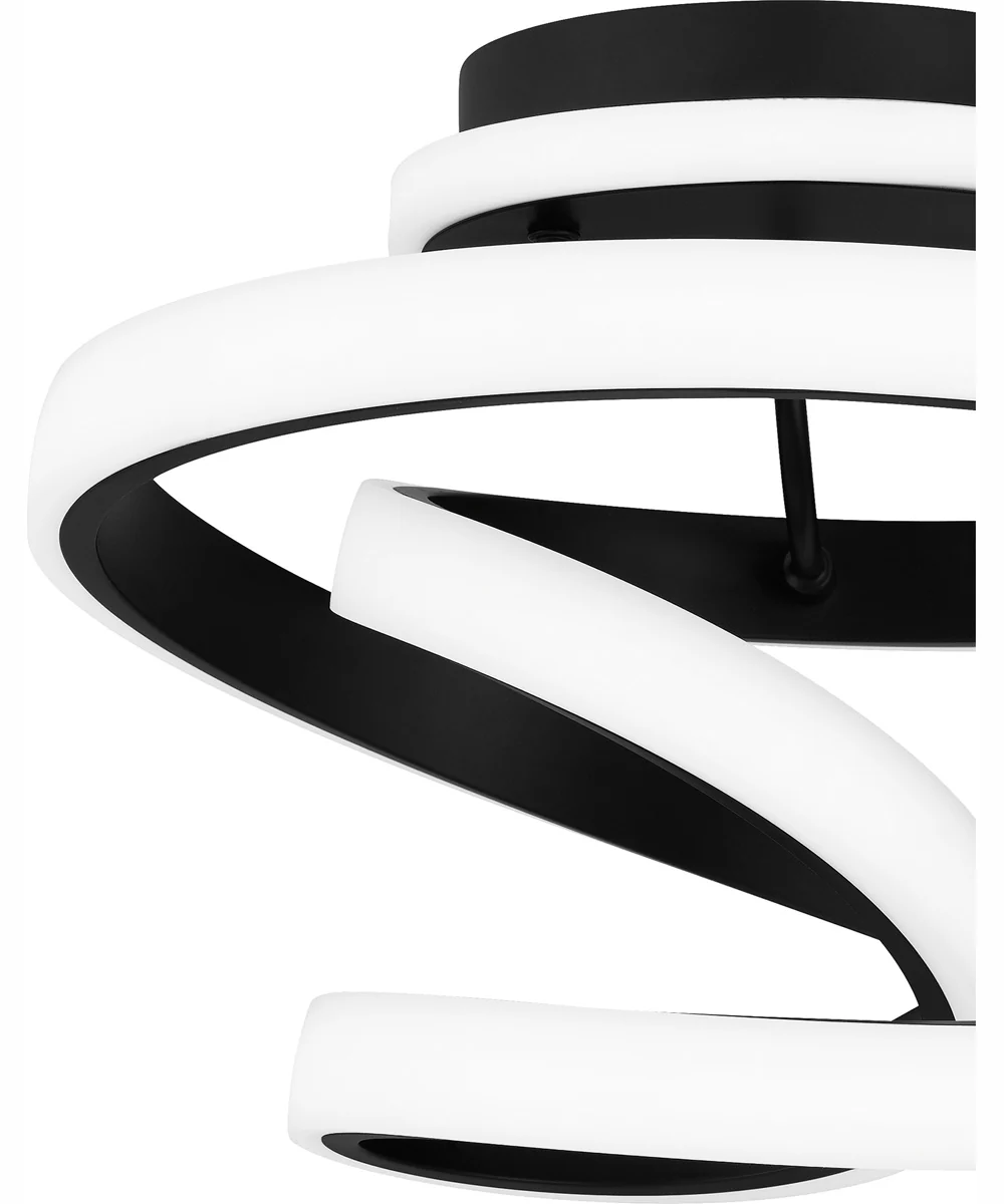 Aviva Medium Semi Flush Mount Matte Black - Image 6