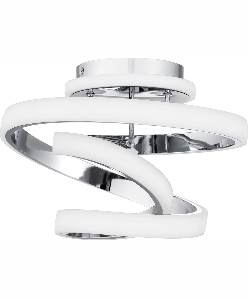 Aviva Medium Semi Flush Mount Polished Chrome - Image 3