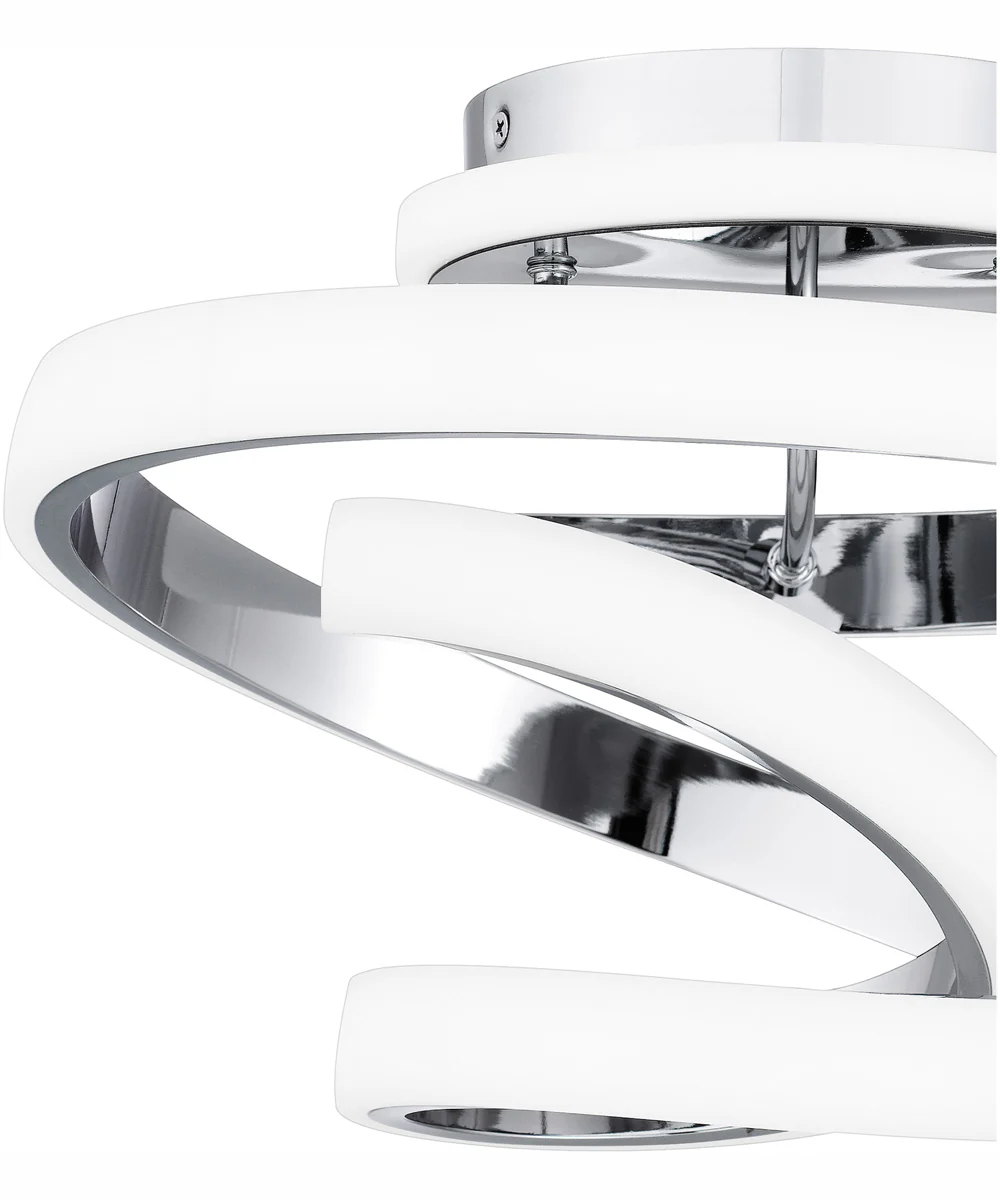 Aviva Medium Semi Flush Mount Polished Chrome - Image 6