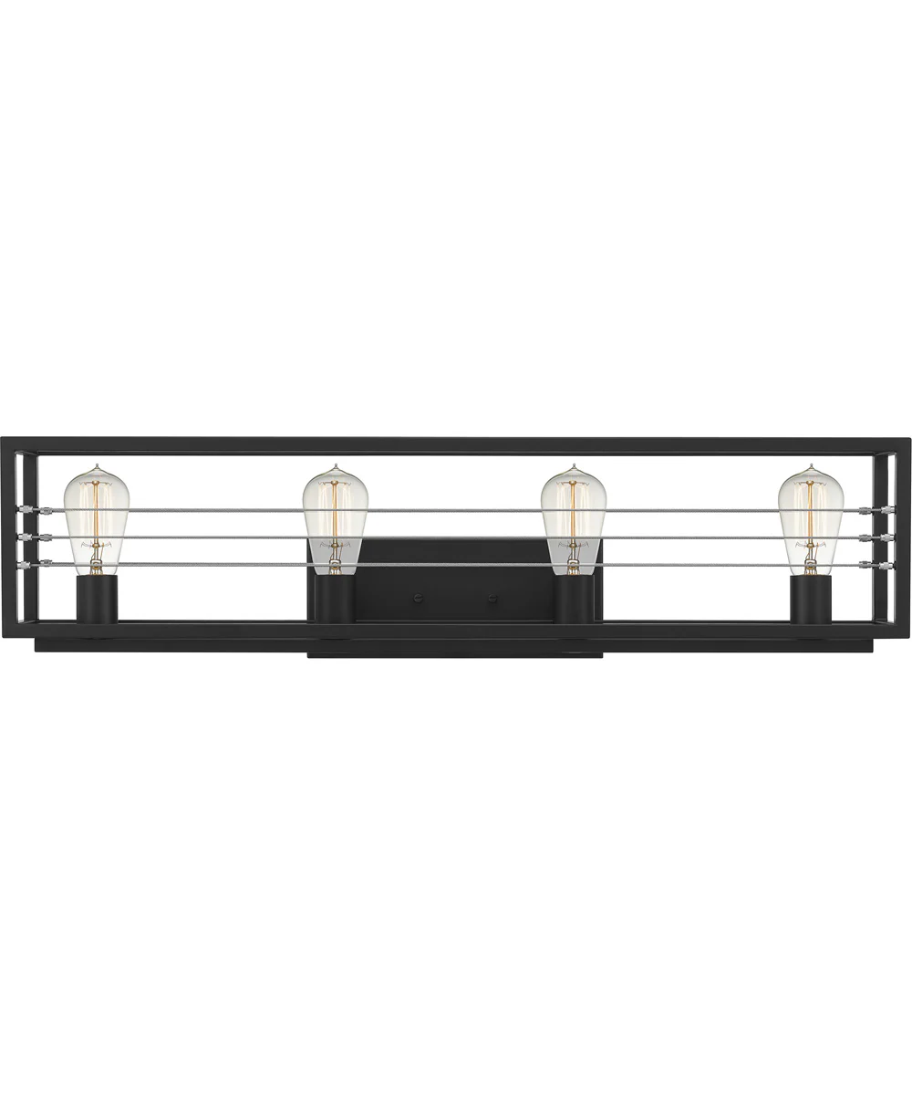 Awendaw Extra Large 4-light Bath Light Matte Black - Image 2