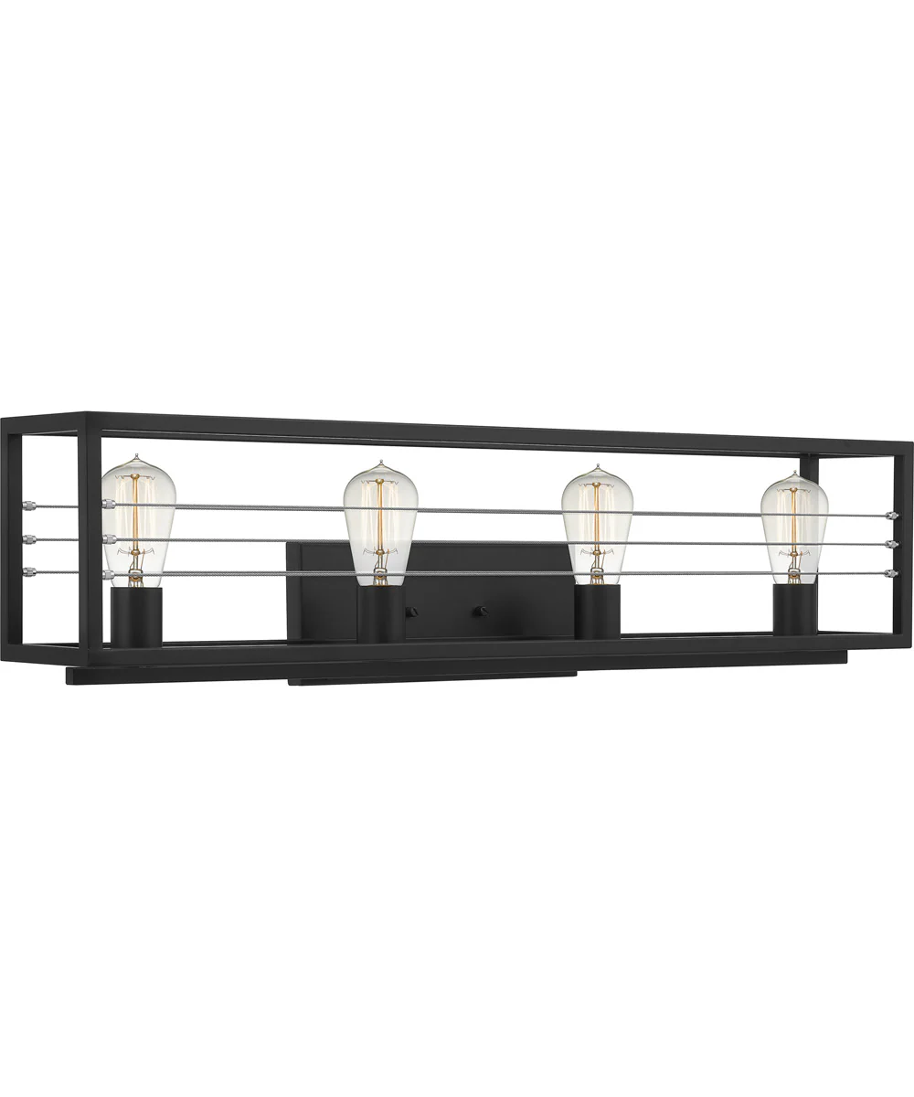 Awendaw Extra Large 4-light Bath Light Matte Black - Image 4