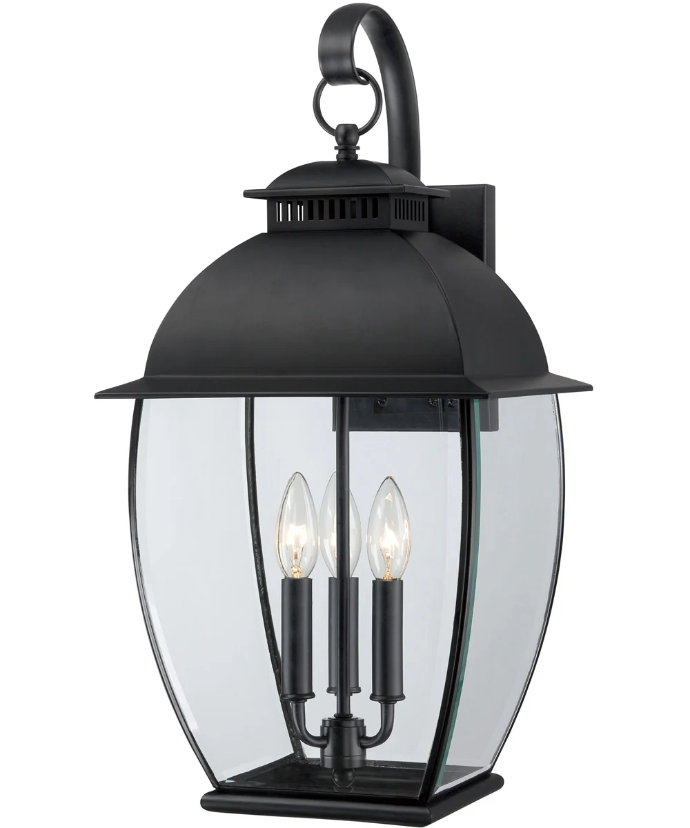Bain Large 3-light Outdoor Wall Light Mystic Black - Image 2