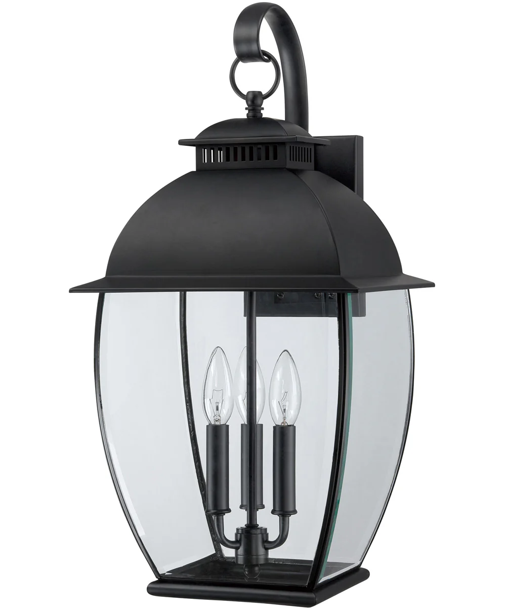 Bain Large 3-light Outdoor Wall Light Mystic Black - Image 3