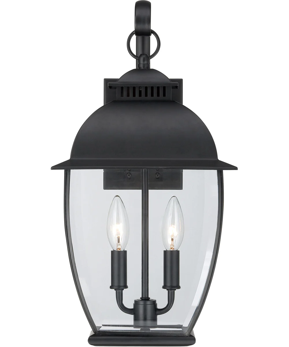 Bain Medium 2-light Outdoor Wall Light Mystic Black - Image 4