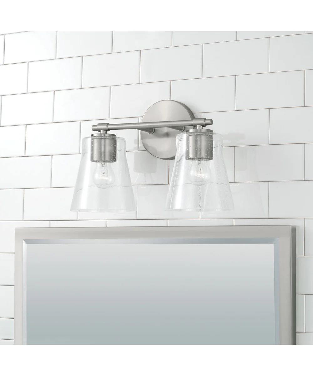 Baker 2-Light Vanity Brushed Nickel - Image 2