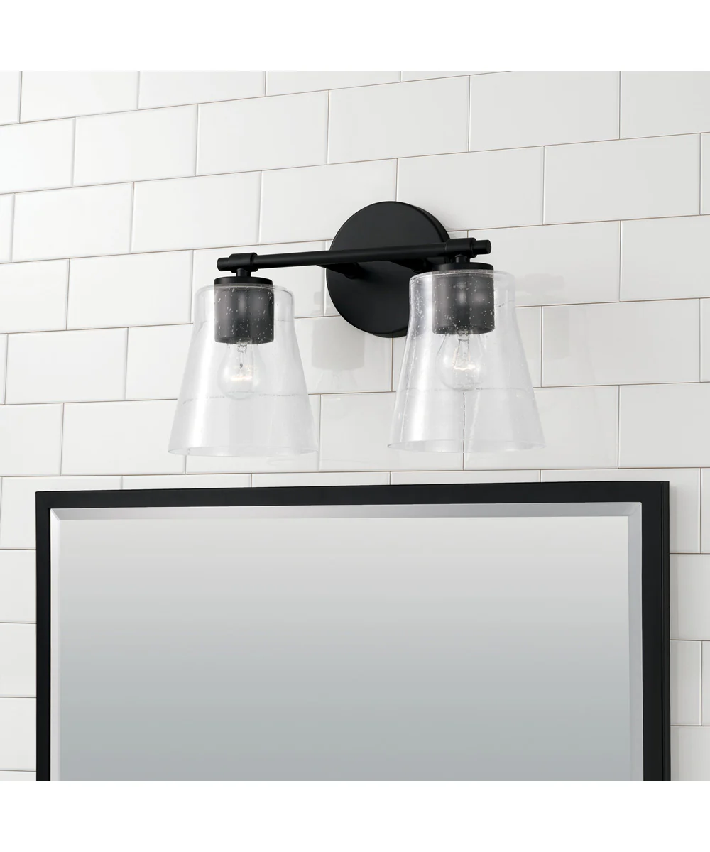 Baker 2-Light Vanity Matte Black - Image 2