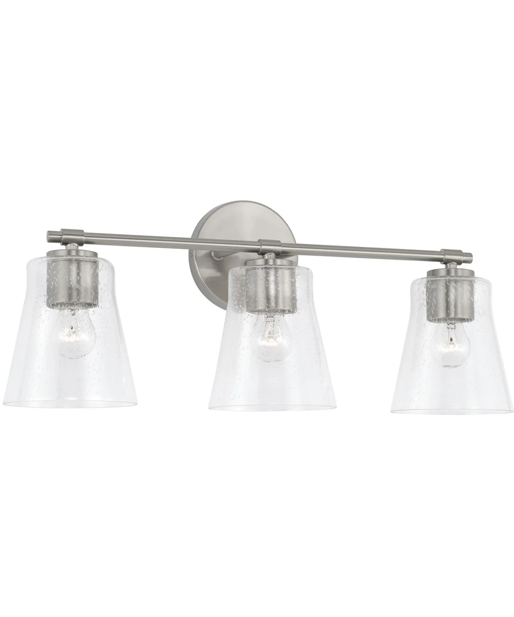Baker 3-Light Vanity Brushed Nickel