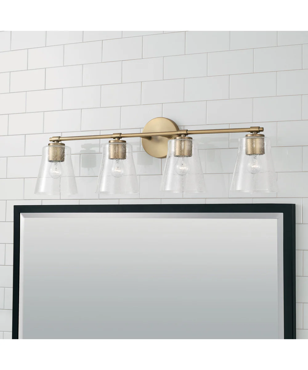 Baker 4-Light Vanity Aged Brass - Image 2