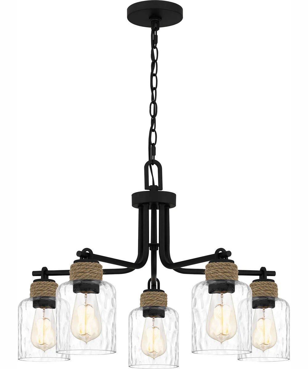Baltic 5-light Chandelier Matte Black - Image 2