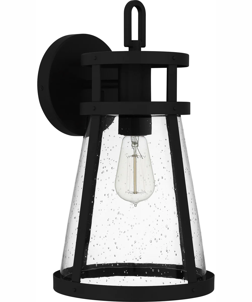 Barber Large 1-light Outdoor Wall Light Coastal Armour Aluminum Matte Black - Image 3