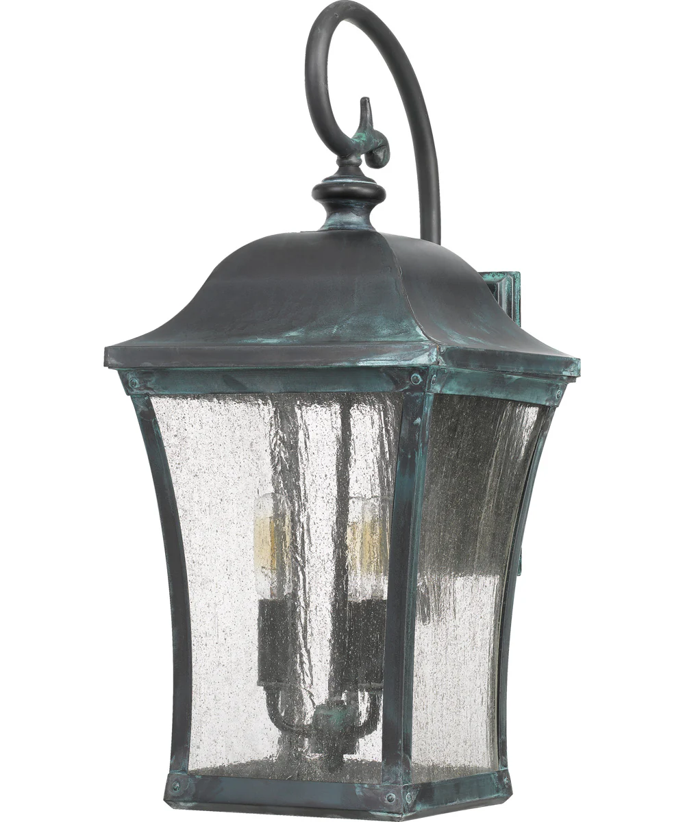 Bardstown Large 3-light Outdoor Wall Light Aged Verde - Image 3