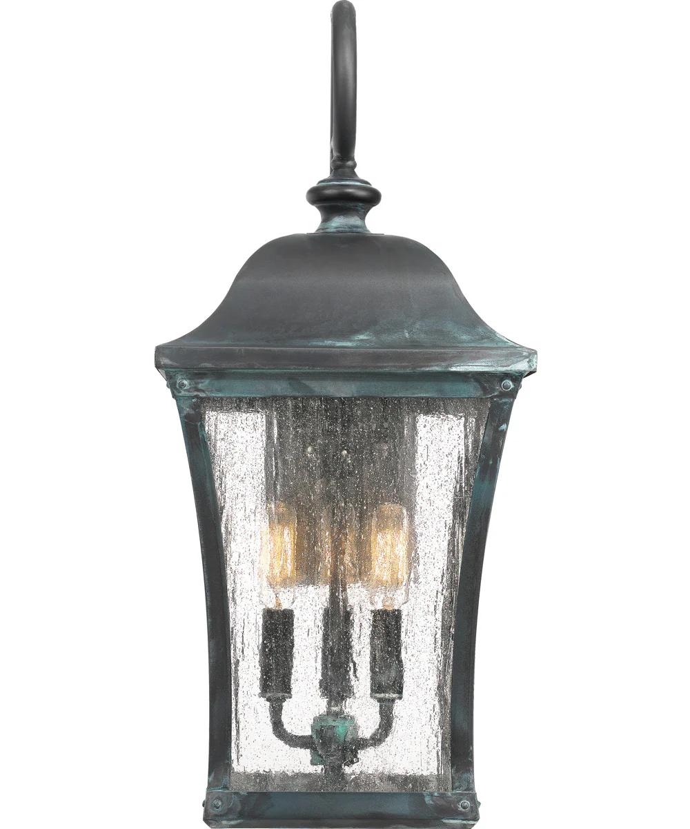 Bardstown Large 3-light Outdoor Wall Light Aged Verde - Image 5
