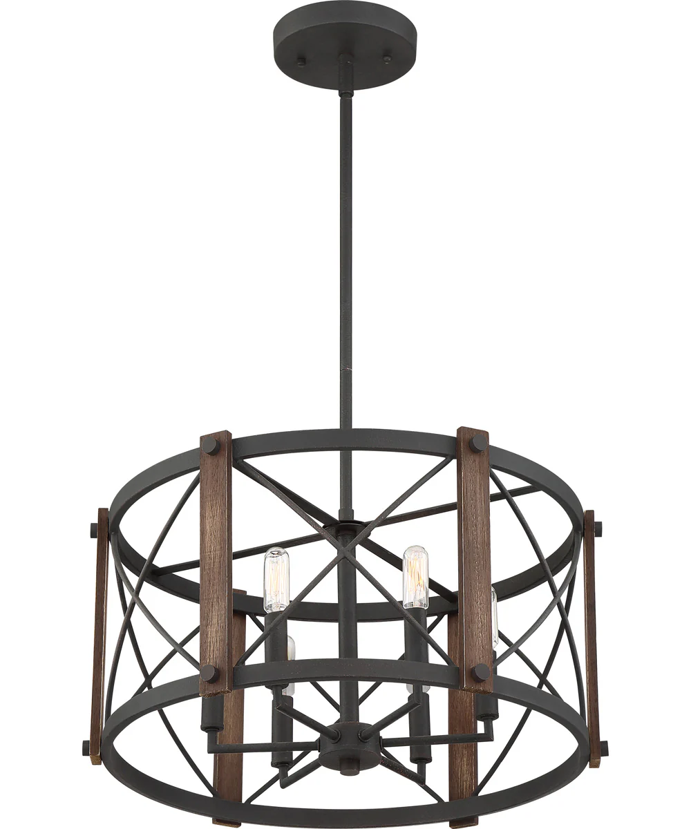 Baron 6-light Pendant Marcado Black - Image 4