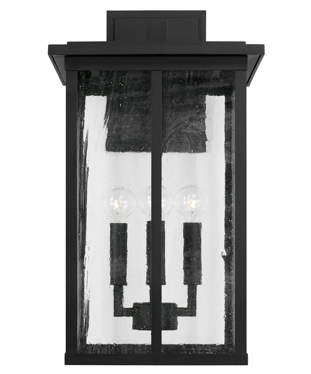 Barrett 4-Light Outdoor Wall-Lantern Rain or Shine - Black - Image 5