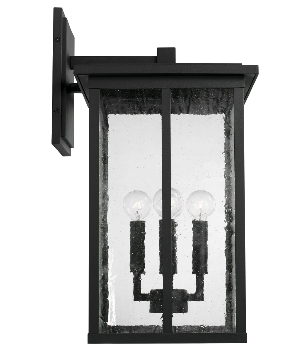 Barrett 4-Light Outdoor Wall-Lantern Rain or Shine - Black - Image 6